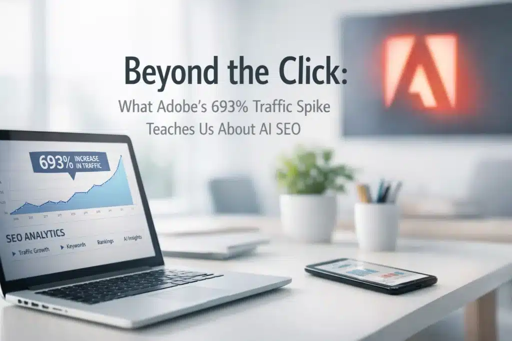 What Adobe's 693% Traffic Spike Teaches Us About AI SEO